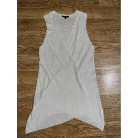 Eileen Fisher Sweaters - Eileen Fisher Sz XSmall Open Sleeveless Sweater Vest Linen Nylon Open Knit